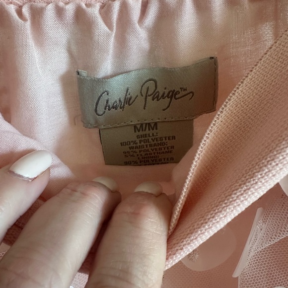 Charlie Paige Blush Sequin Skirt - Picture 13 of 14